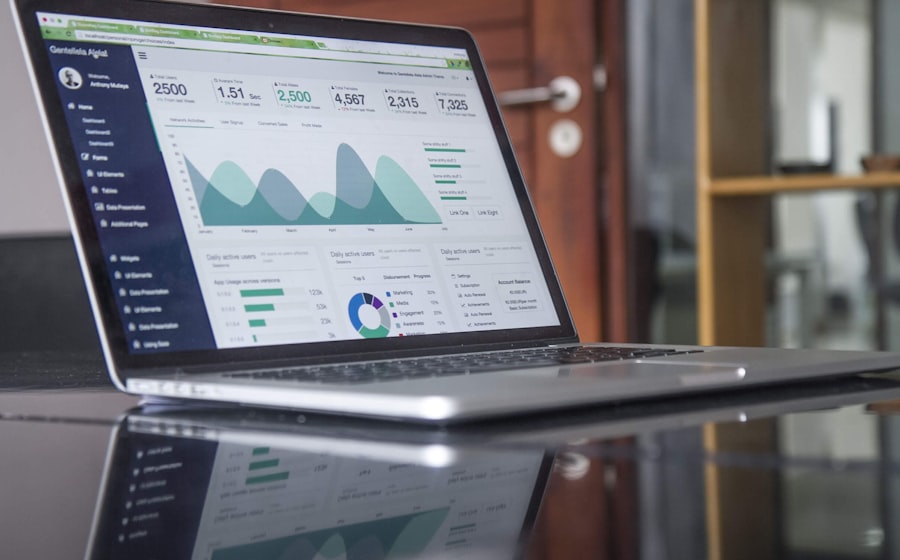 Financial planning on laptop